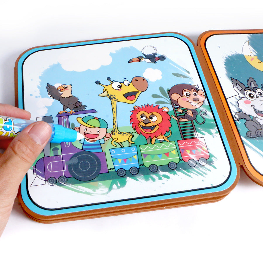 3-in-1 Magical Water Colored Drawing Book & Children's Puzzle Toy