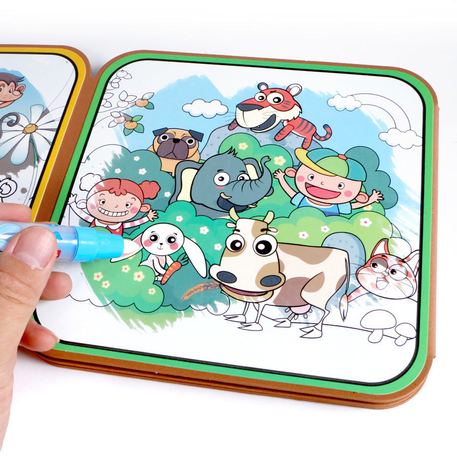 3-in-1 Magical Water Colored Drawing Book & Children's Puzzle Toy