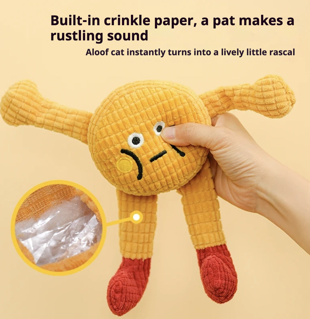 Adorable Squeaky Catnip Toy
