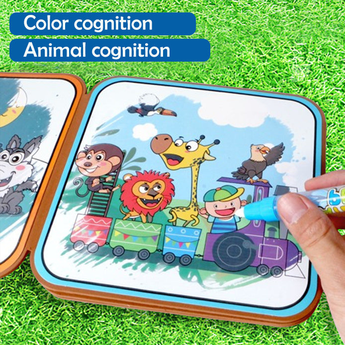 3-in-1 Magical Water Colored Drawing Book & Children's Puzzle Toy