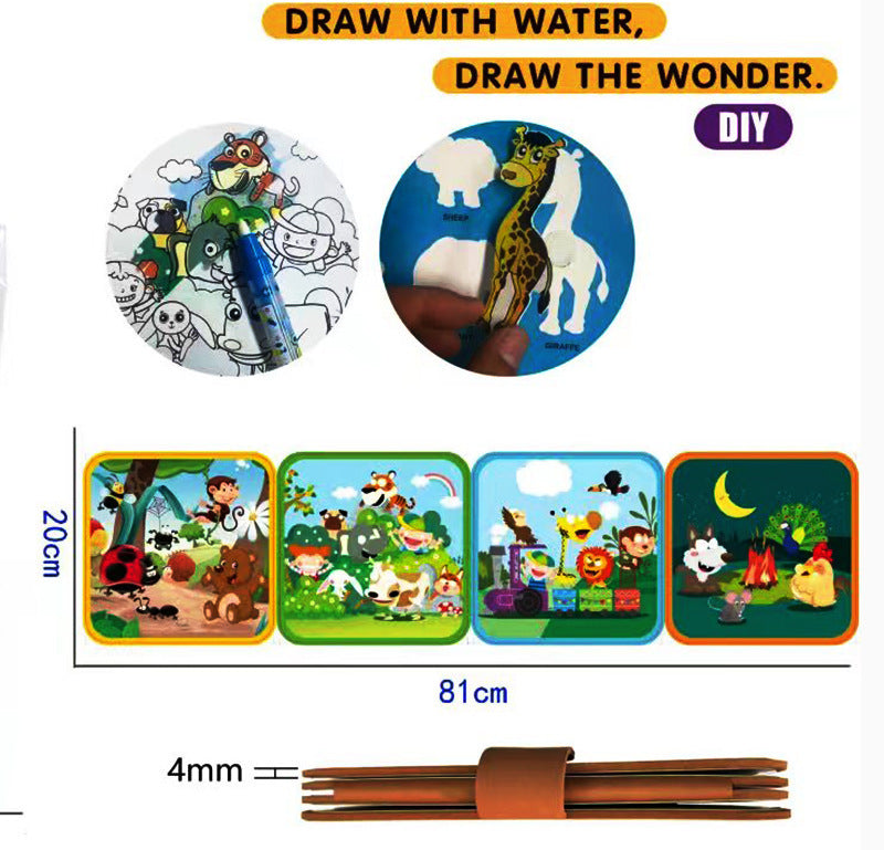 3-in-1 Magical Water Colored Drawing Book & Children's Puzzle Toy