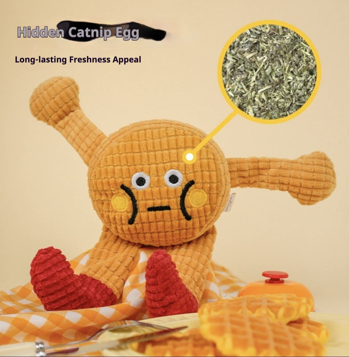 Adorable Squeaky Catnip Toy