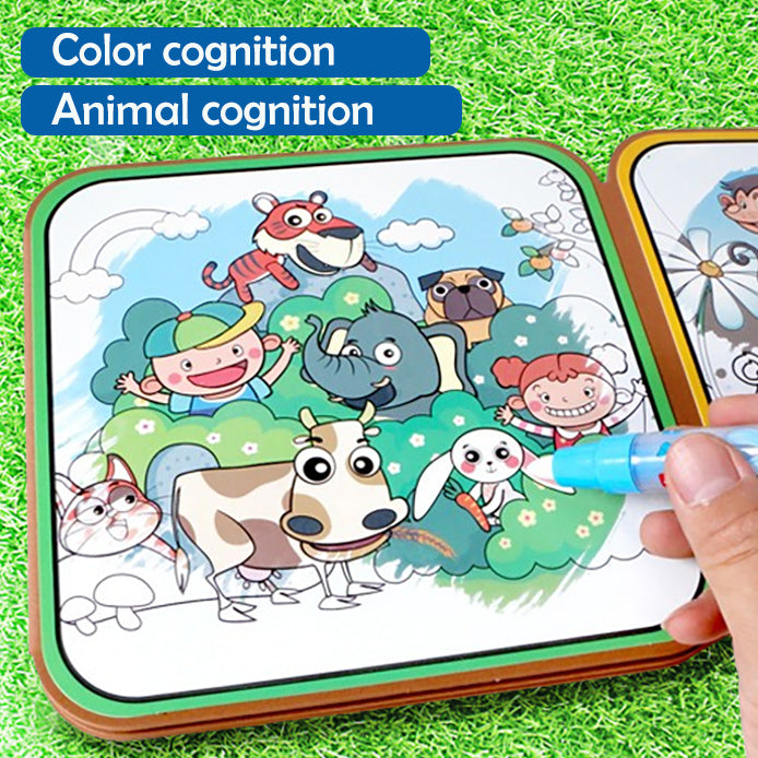 3-in-1 Magical Water Colored Drawing Book & Children's Puzzle Toy