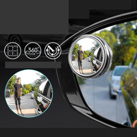 Suction Cup Car Convex Blind Spot Mirror (1 Set / 2 Pcs)