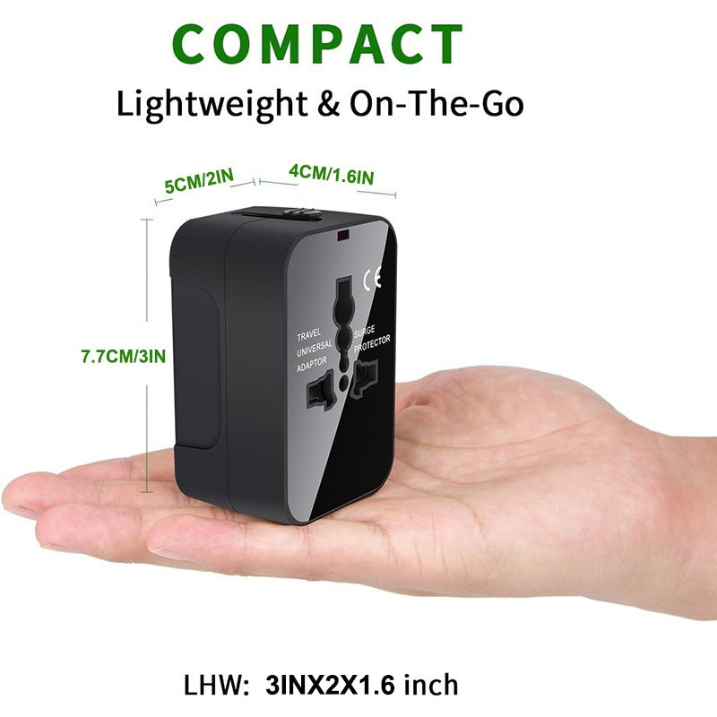 Travel Adapter With USB C, Universal